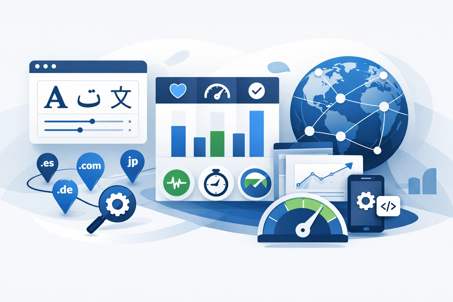 Tipografía multilingüe y Core Web Vitals en carteras mult-TLD: optimización de fuentes para UX global